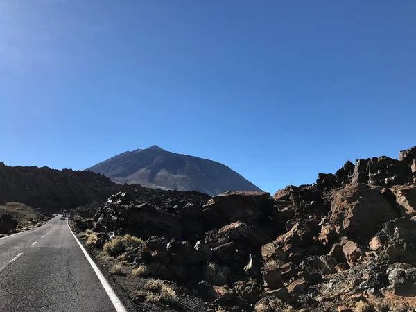 Road Teide National Park Mount Teide Tenerife Canary Islands — Stock Photo, Image