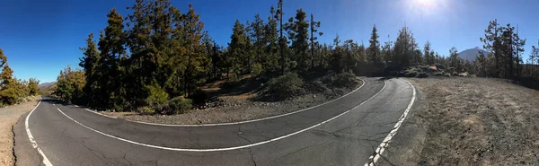 Panorama Desde Una Carretera Través Del Parque Nacional Del Teide — Foto de Stock