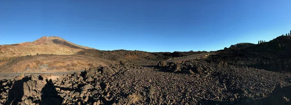 Panorama Desde Una Carretera Través Del Parque Nacional Del Teide — Foto de Stock