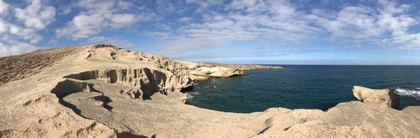 Panorama Uma Costa Rochosa San Miguel Tajao Tenerife — Fotografia de Stock