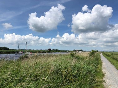 Friesland 'da yelken ve bisiklet Hollanda' da