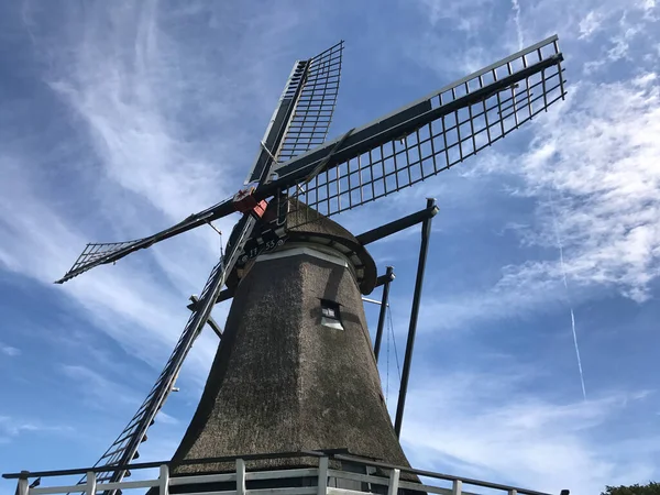 Wiatrak Sloten Friesland Holandia — Zdjęcie stockowe