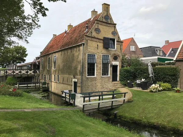 Antigua Casa Tradicional Hindeloopen Frisia Países Bajos — Foto de Stock