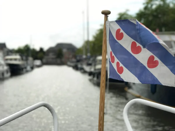 Frisian Flag Boat Sneek Friesland Netherlands — Stock Photo, Image