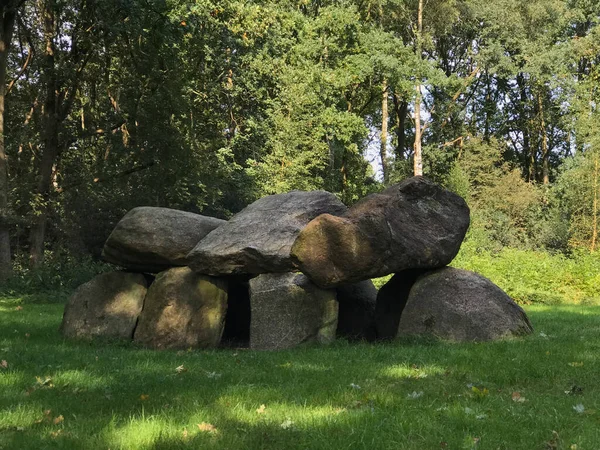 Velhos Dolmen Sepultura Pedra Drenthe Países Baixos — Fotografia de Stock