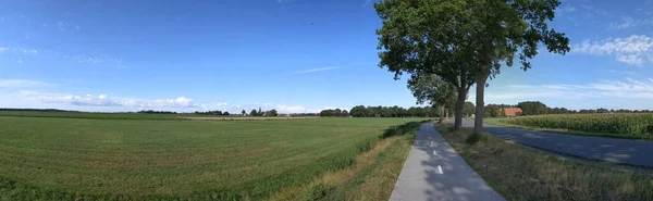 Paesaggio Panoramico Terreni Agricoli Intorno Mantinge Drenthe Paesi Bassi — Foto Stock