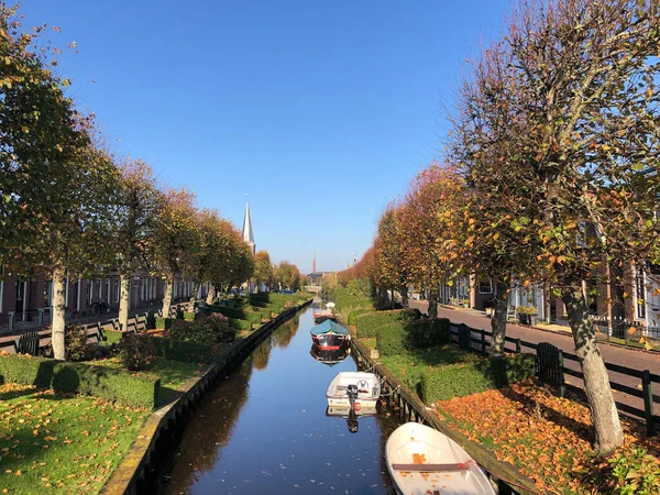 Kanaal Ijlst Tijdens Herfst Friesland — Stockfoto