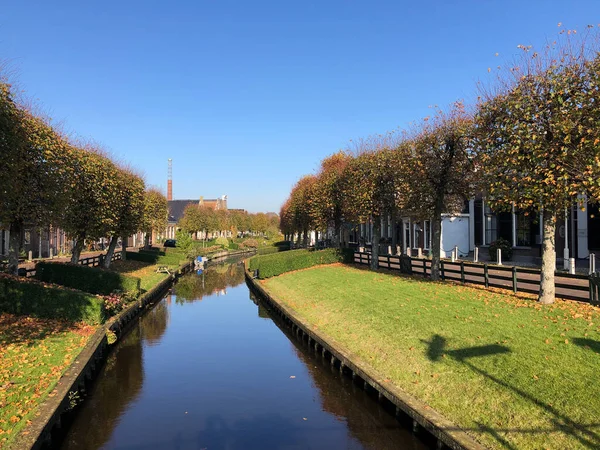 Canal Ijlst Durante Outono Friesland Países Baixos — Fotografia de Stock