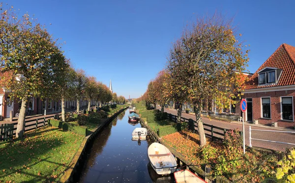 Канал Ієльсті Восени Фрісленді Нідерланди — стокове фото