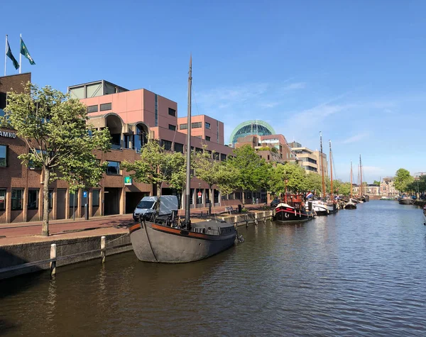 Canal Leeuwarden Friesland Nizozemsko — Stock fotografie