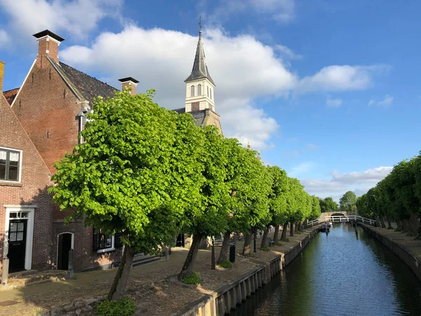 Kanał Sloten Friesland Holandia — Zdjęcie stockowe