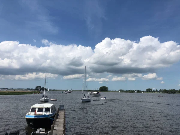 Boten Aan Een Meer Friesland Nederland — Stockfoto