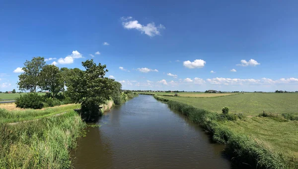 Canal Felé Wommels Friesland Hollandia — Stock Fotó
