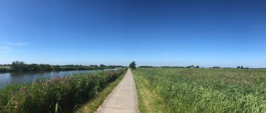 Engwierum, Friesland, Hollanda çevresinden panoramik manzara