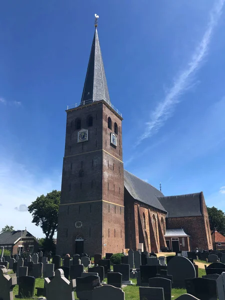 Kościół Hallum Friesland Holandia — Zdjęcie stockowe