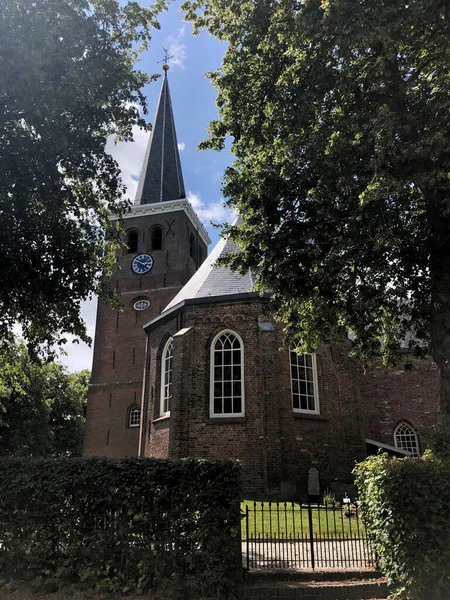 Kerk Wirdum Friesland Nederland — Stockfoto