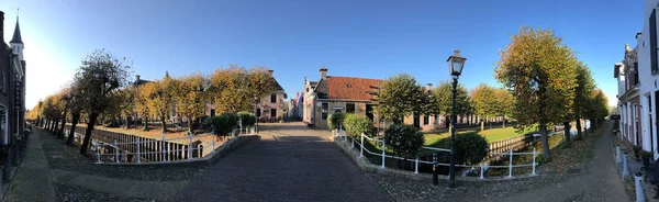 Sloten Friesland Hollanda Sonbahardan Beri Panorama — Stok fotoğraf