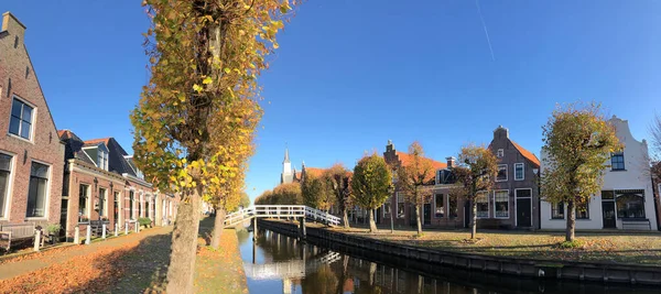 Panorama Dall Autunno Sloten Frisia Paesi Bassi — Foto Stock