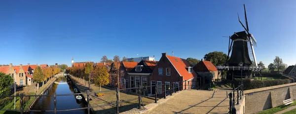 Panorama Jesieni Sloten Friesland Holandia — Zdjęcie stockowe
