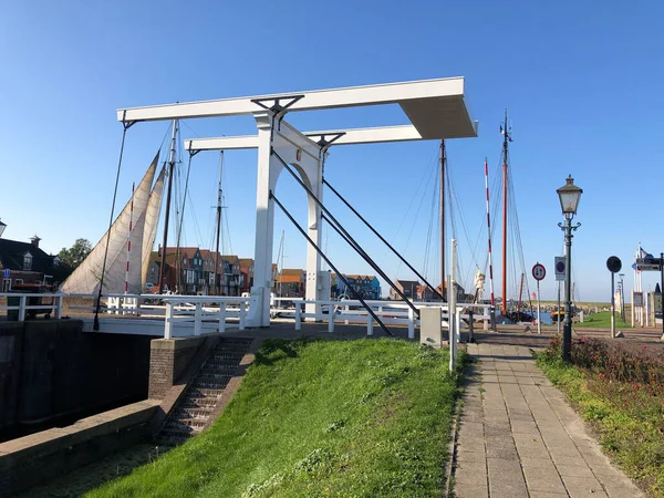 Bro Hamnen Stavoren Friesland Nederländerna — Stockfoto