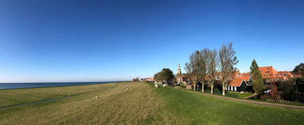 Panorama Digue Autour Hindeloopen Pendant Automne Frise Pays Bas — Photo