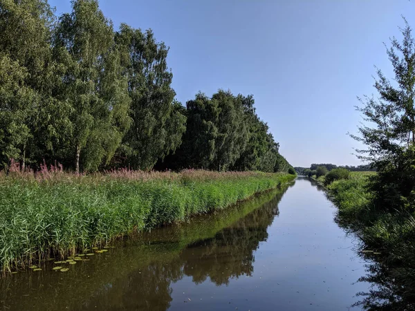 Canal Körül Oranjewoud Friesland Hollandia — Stock Fotó