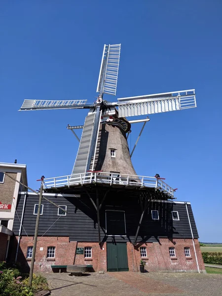 Ветряная Мельница Маккинге Фрисландия Нидерланды — стоковое фото