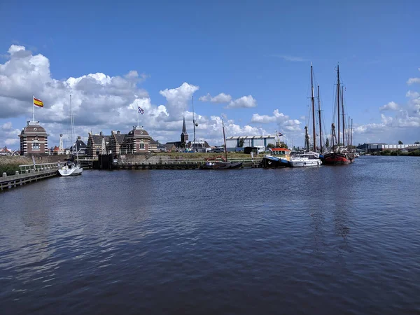 Cerradura Del Canal Lemmer Frisia Países Bajos —  Fotos de Stock