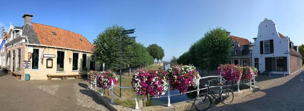 Панорама Улица Городе Слотен Фрисландия Нидерланды — стоковое фото