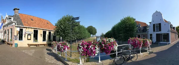 Panorama Einer Straße Der Stadt Sloten Friesland Niederlande — Stockfoto