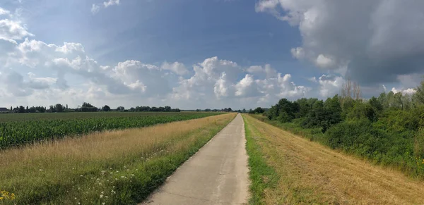 stock image Landscape panoramic from around Olburgen in The Netherlands