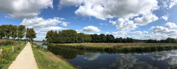 Gelderland Hollanda Daki Eski Ijssel Nehrinden Panorama — Stok fotoğraf