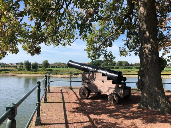 Cannon Bij Bult Van Ketjen Zutphen Gelderland — Stockfoto