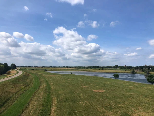 Kilátás Ijssel Feletti Hídról Westervoort Arnhem Között Hollandiában — Stock Fotó