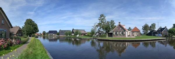 Case Vicino Canale Kalenberg Overijssel Paesi Bassi — Foto Stock