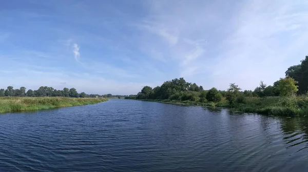 Панорама Река Веста Вокруг Реезе Оверэйссел Нидерланды — стоковое фото