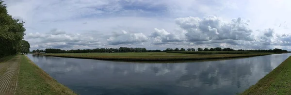 Panorama Depuis Canal Autour Hardenberg Pays Bas — Photo