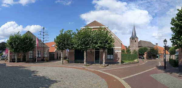 Panorama Från Ett Torg Gramsbergen Nederländerna — Stockfoto