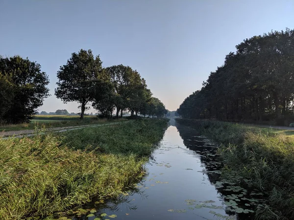 Canal Körül Lemelerveld Overijssel Hollandia — Stock Fotó