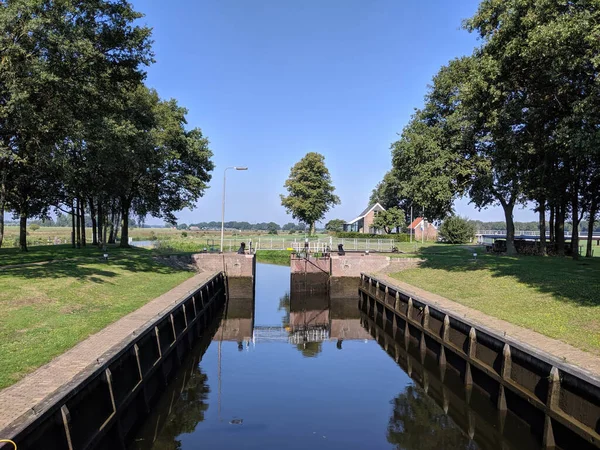 Riviersluis Aan Vechte Overijssel Nederland — Stockfoto