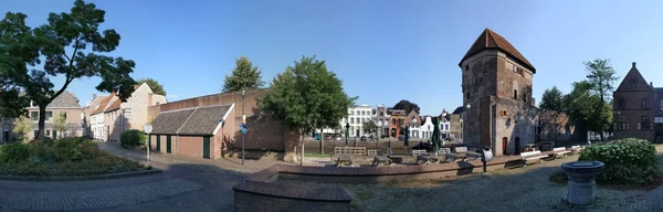 Panoramiczny Widok Okolic Wieży Nośnej Wina Zwolle Holandia — Zdjęcie stockowe