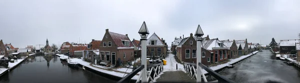 Panorama Von Hindeloopen Winter Friesland Niederlande — Stockfoto
