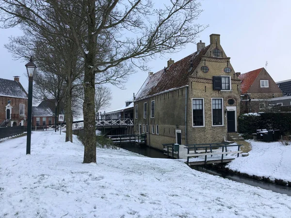 Hindeloopen Winter Friesland Niederlande — Stockfoto