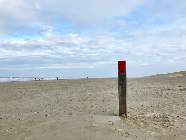 Полюс Пляжі Текселя Нідерланди — стокове фото