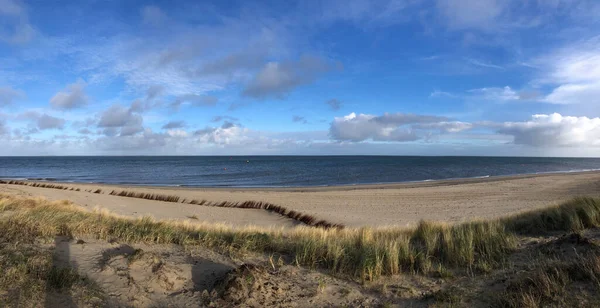 Panorama Vanaf Het Strand Rond Texel Nederland — Stockfoto