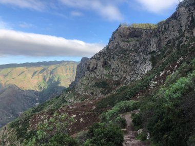Tamadaba 'da yürüyüş yolu Büyük Kanarya' daki Doğal Park