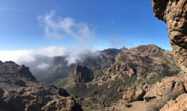 Gran Canaria 'daki Ventana del Nublo' dan Roque Nublo 'yu görmek