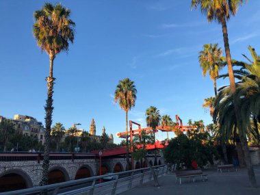 İspanya Barselona Limanı çevresindeki bulvar