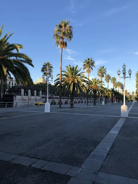 Boulevard Torno Porto Barcelona Espanha — Fotografia de Stock