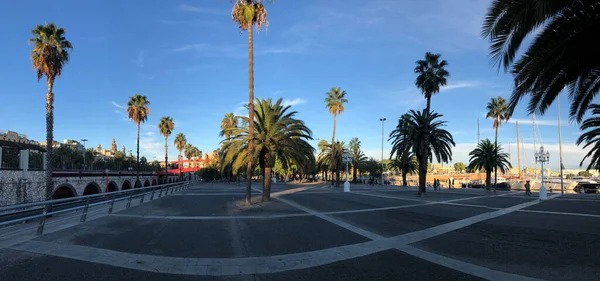 Panorama Boulevard Port Barcelona Spain — Stock Photo, Image